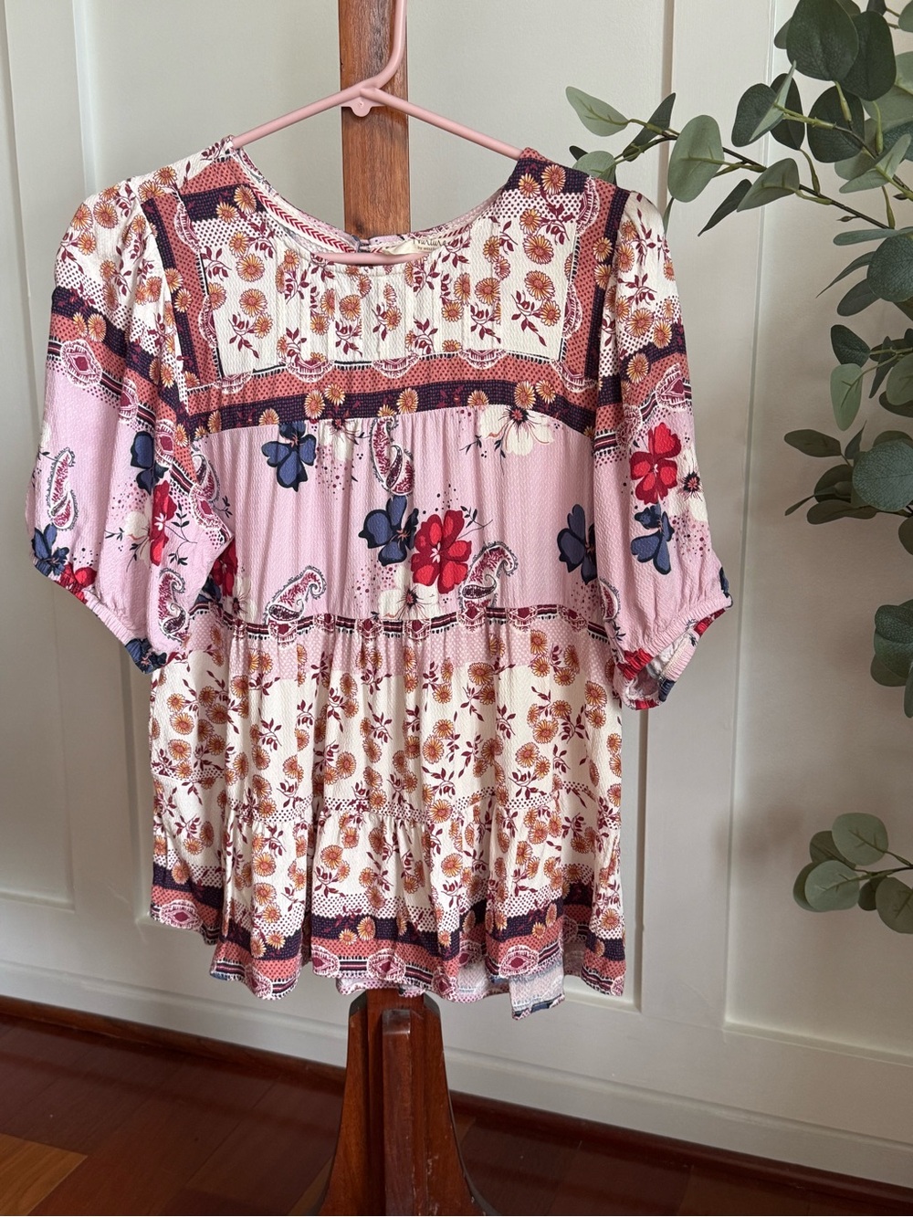 Nurture by Lamaze Pink Floral Patchwork Tunic Top